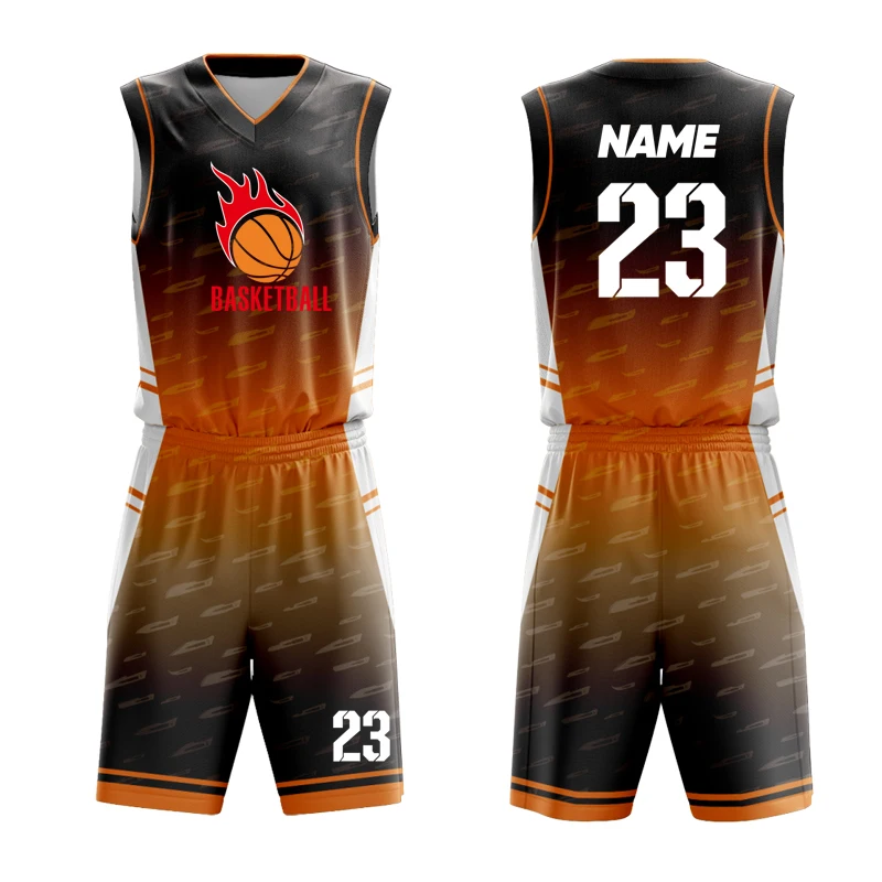 Basketball jerseys Sublimation Adults Basketball Uniform Personalized 100% Polyester Breathabale Basketball Jersey Sportswear Shirt For Men