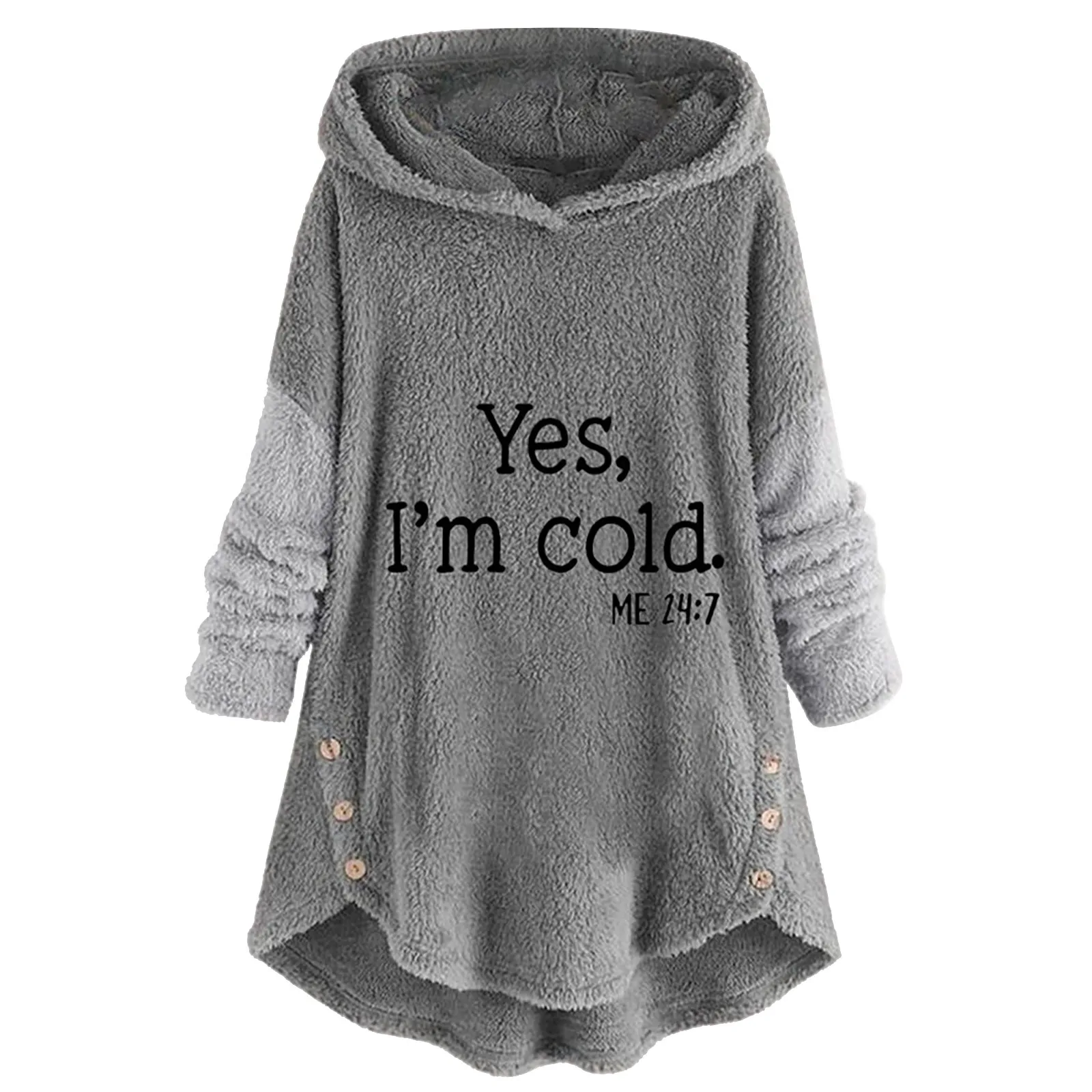 Women's Fleece Hooded Top Long Sleeve Cold Letter Print Loose Pocket Hoodie Womens Comfy Hoodies over Sized Hoodies for Women