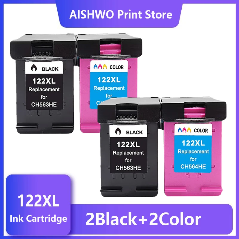 

Compatible for hp122 XL Ink Cartridge for HP 122 122XL Ink for Deskjet 1000 1050A 2000 2050 2050A 3000 3050 3050A 1510 printer