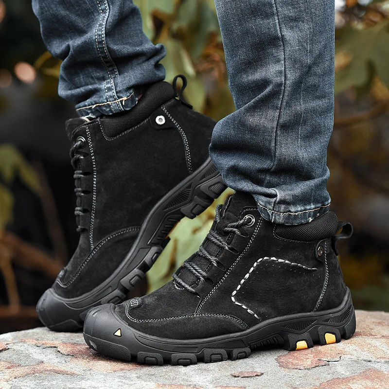 

Men Hiking Boot Winter Outdoor Shoes Non-slip Outdoor Sports Casual Trekking Boots Man Waterproof Suede Camping Treking Shoes