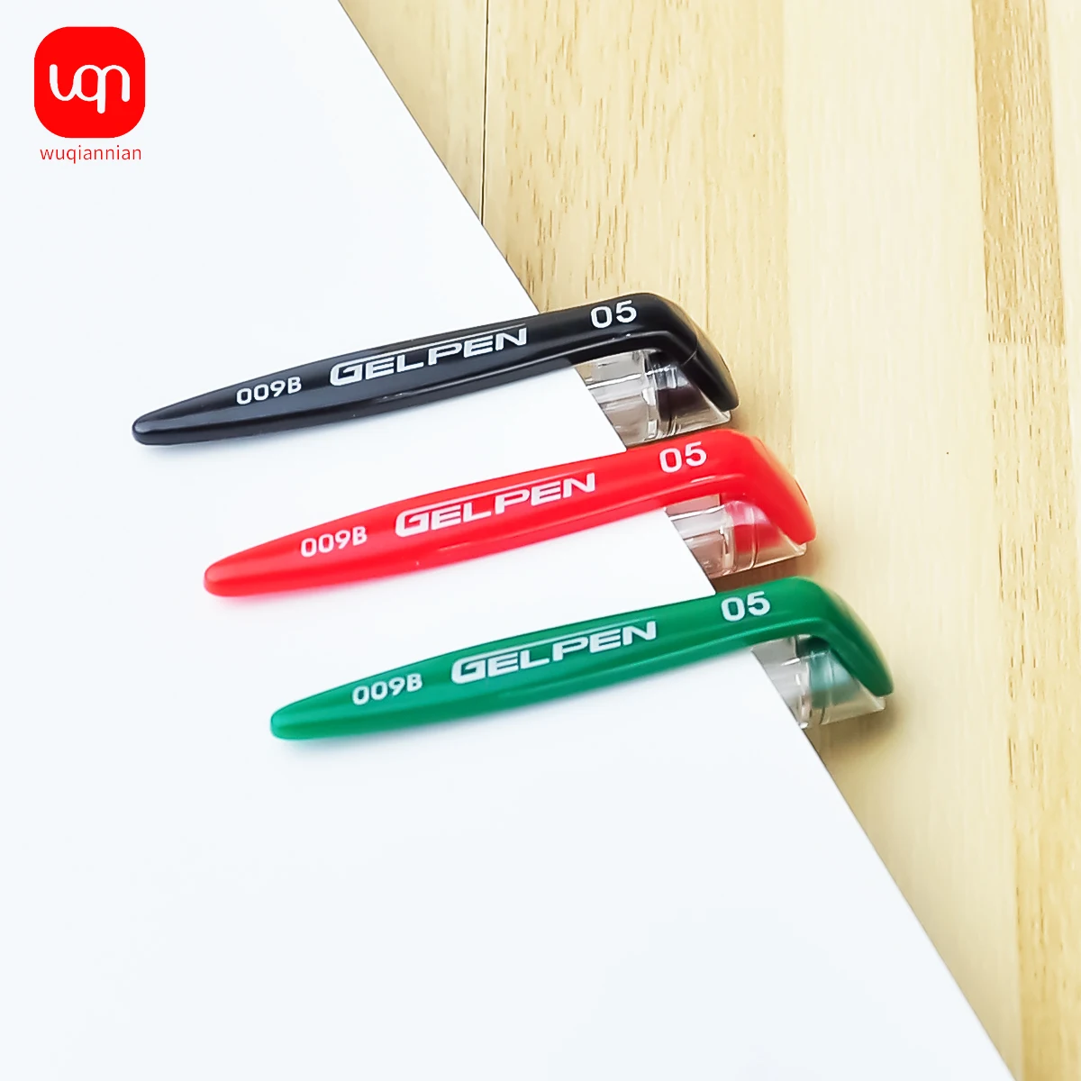 3/6/12pcs simple gel pen set 0.5mm  black, blue and red, and ink lasting smooth writing ideal for school and office stationery 4