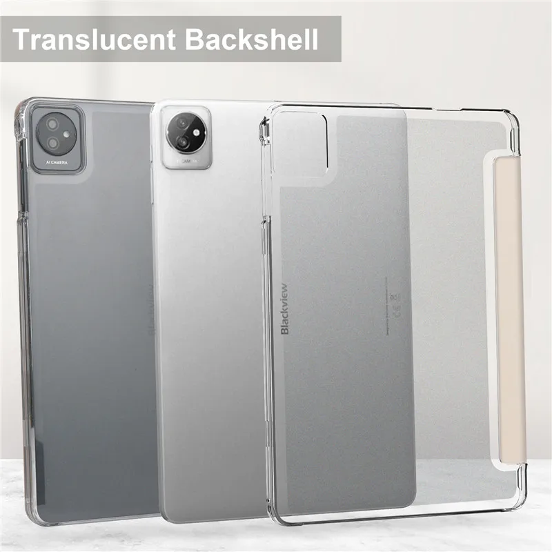 Transparente Voltar Magnetic Folio Tablet Cover Case de Luxo para Blackview Tab8 Tab 10.1 - Imagem 3