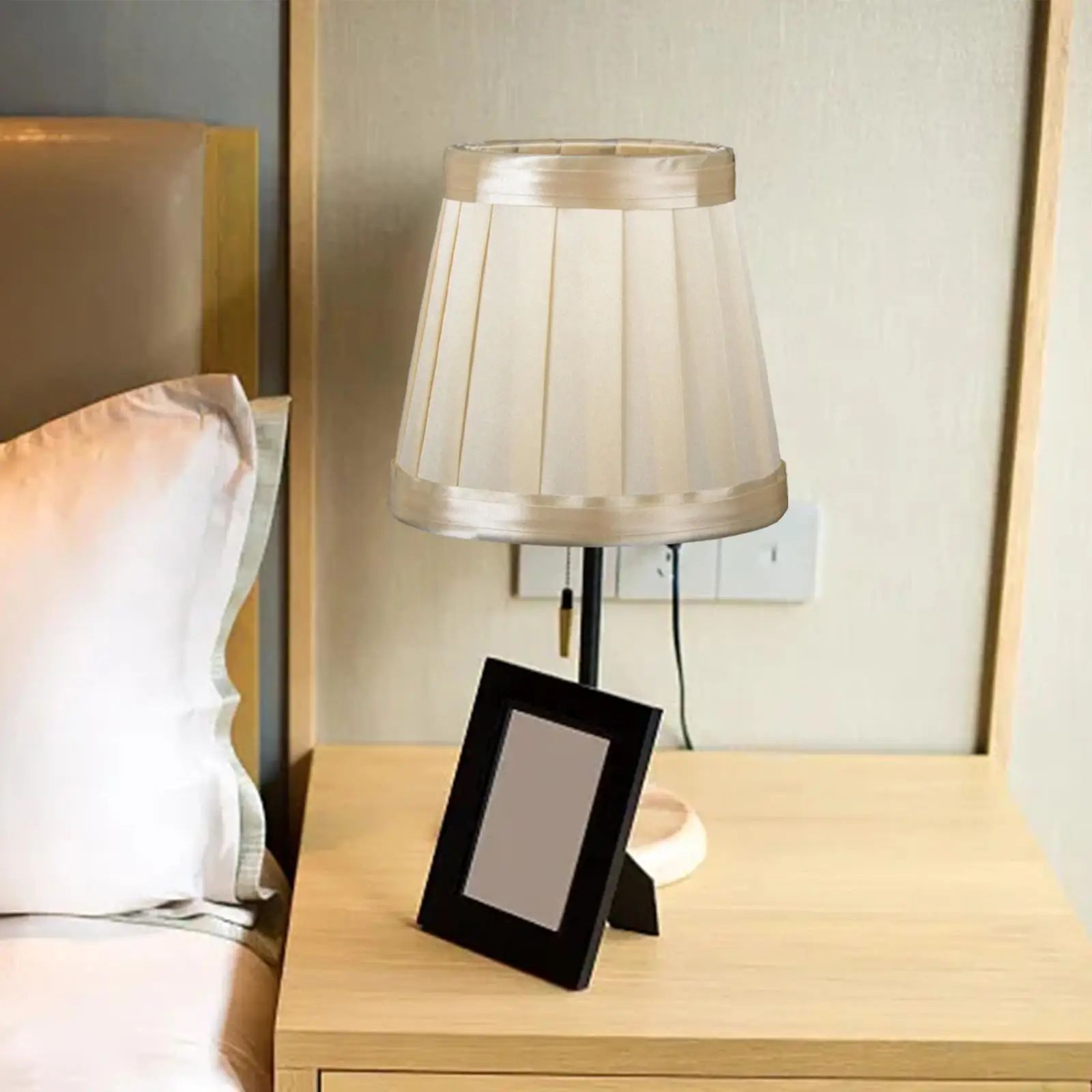 Table Lamp Shade Cover Replacement Cloth Lampshade Easily Install Multifunctional Light Golden Accessories for Living Room