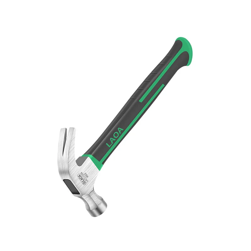 

F50 Claw Hammer 8OZ Fiberglass Handle for Woodworking Shockproof Green Black Double Colors Stainless Steel Hammers