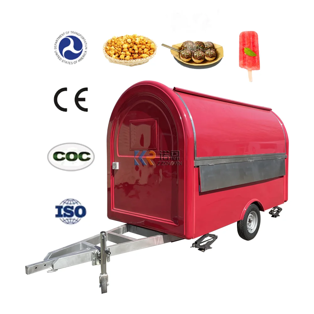 Europe Customized Food Truck Sale Multifunctional BBQ Bubble Tea Coffee Vending Cart Food Trailer Bakery Snack Food Factory