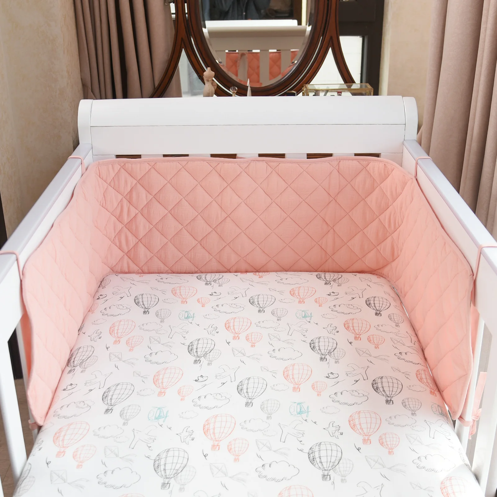Crib girth reversible crape crape girth crib girth