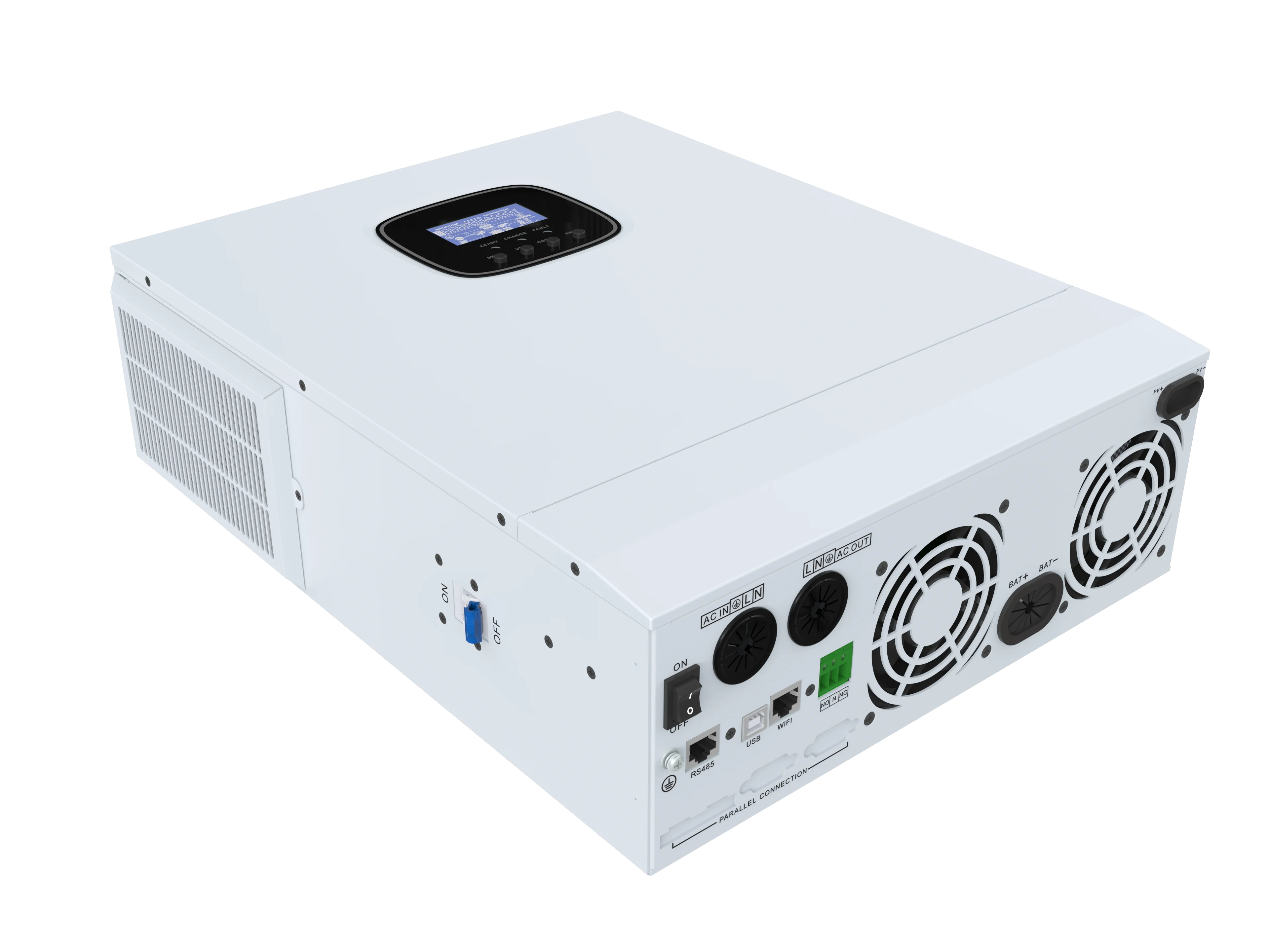 5000W 5KW 하이브리드 태양광 인버터 오프 그리드 48V DC  110V 120V 220V AC 출력, 80A MPPT 태양광 충전기 최대 500V PV HSI5000U