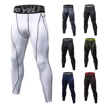 Men's Athletic Compression Pants Running Gym Tights Leggings Fitness Training Trousers Quick Dry Sports Jogging Pants 1