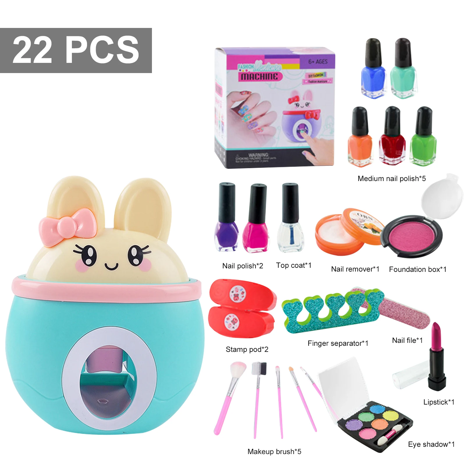 Girl DIY Nail Makeup Tools Set Kids Nail Art Kit With Print Pattern Machine  Nail Stamper Playset Perfect Gift For Girls - AliExpress