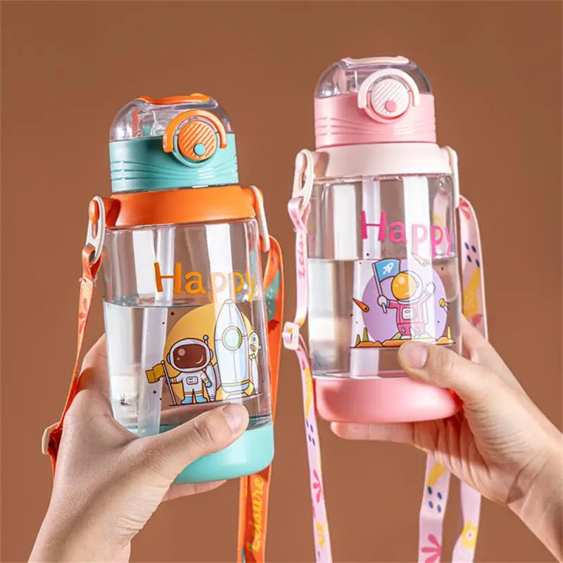 CARTOON Borraccia in tritan Frozen Disney BPA Free con cannuccia bottiglia  per bambini 500 ml con tracolla