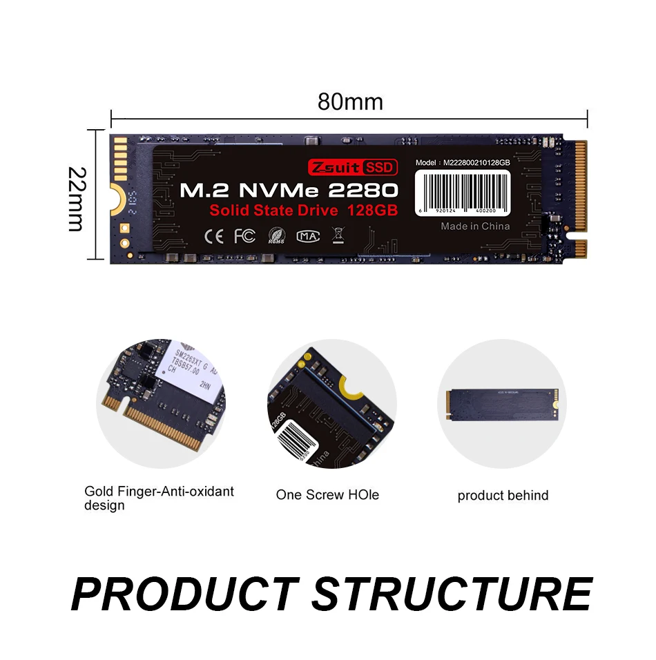 HP 2To TLC PCIe3x4 NVMe M2 SSD