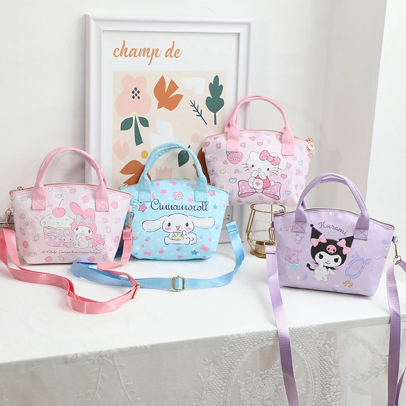 

Sanrio Kawaii Kuromi Melody коллекция косметики сумка мультфильм Hello Kitty сумка через плечо большой емкости Hand0bag подарок для девушки оптовая продажа