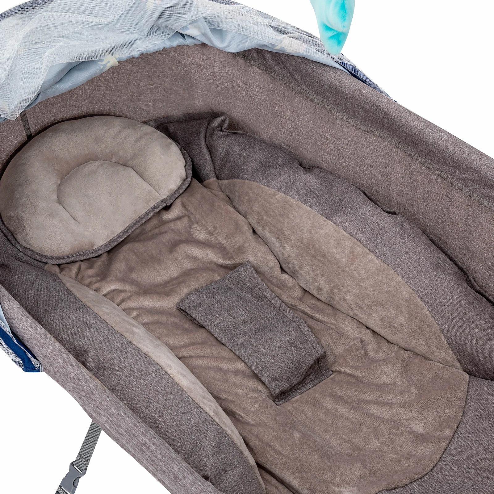 Baby Cradle Swing 5 Speeds Electric Stand Crib Auto Rocking Chair Bed with Remote Control for 0-18 Months Newborn Babies