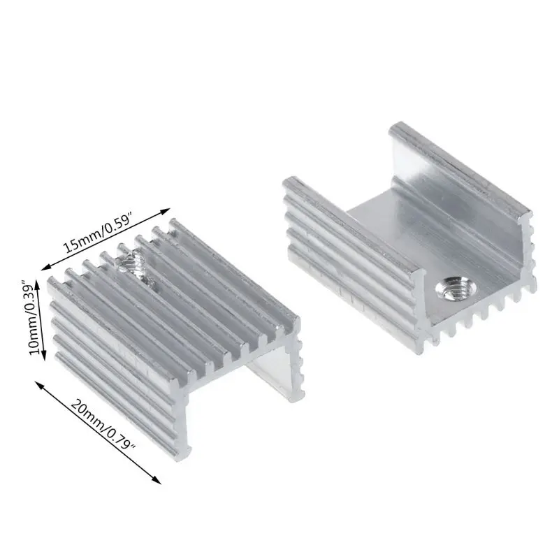 Aluminum Heatsink T8WC TO-220 Aluminum Sheet Heatsink Transistor Heat Sink Cooler Radiator 10PCS/Set