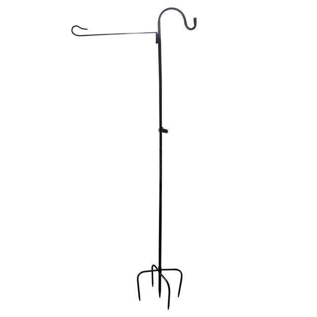 Őrölt Tét Függő Növények Kültéri Zászló Pólus Pásztorhorog Hardver Vas Lámpás Otthoni Levehető Hátsó Udvar Kerti Tornáchoz