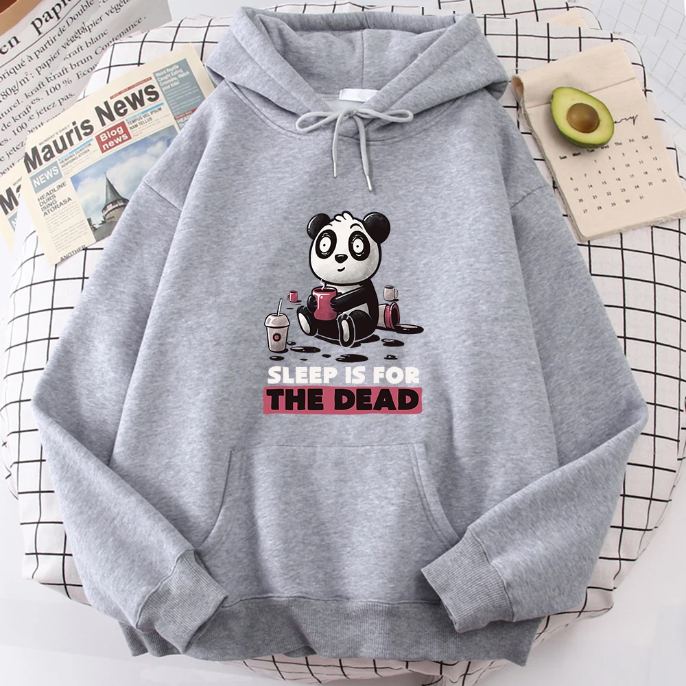 

Sleep Is For The Day Funny Panda Kawaii Man Sweatshirt Big Size Street Hip Hop Mens Punk Hoodie Streetwear Graphic Pullover