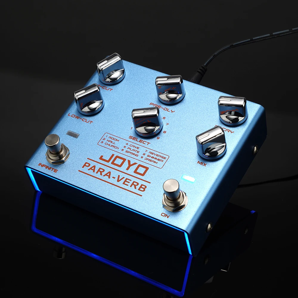 R-31 PARA-VERB Reverb Pedal Infinite & Trail Function 9 Stereo Reverb Effects Pe