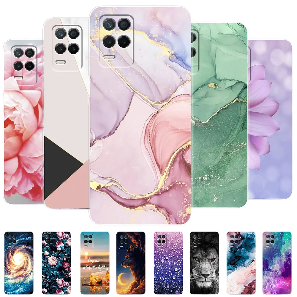 Per Oppo Realme Narzo 30 5G Custodia Realme Narzo 30 5G Cover Fundas Marble Custodia Morbida In Silicone Trasparente Per Narzo 30 5G Paraurti