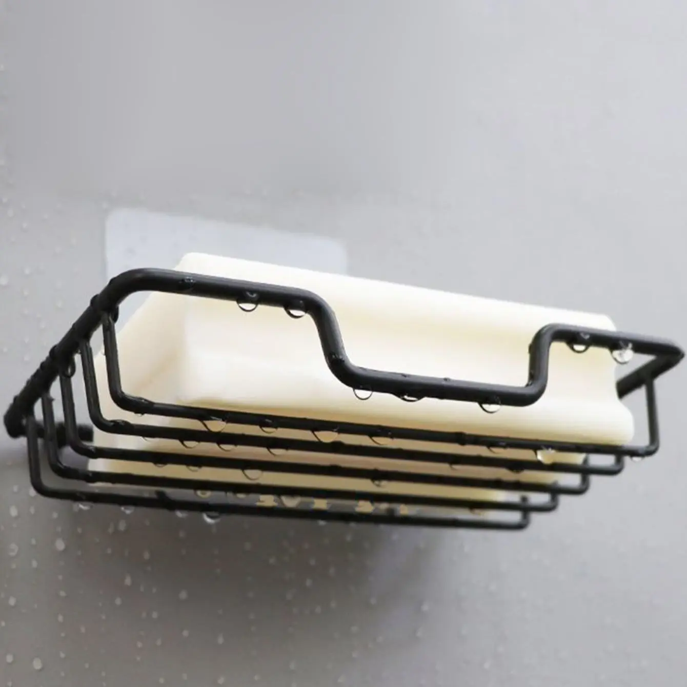 Soap Rack Wall Mounted Holder Net Stainless Steel Sponge Dish Bathroom Kitchen Storage Accessories Shampoo Self Adhesive SW 1PC soap holder,soap dish rack