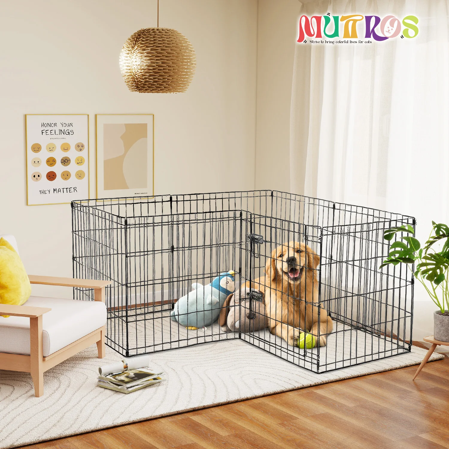 Foldable Metal Dog Playpen 2