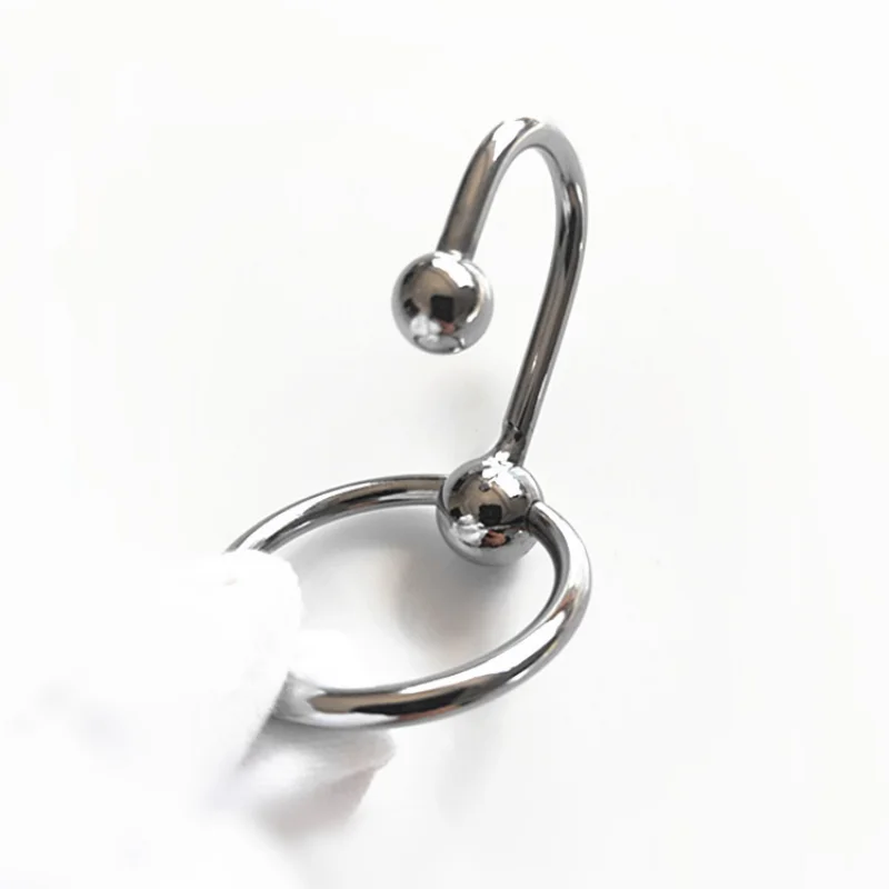 Ανδρικό παιχνίδι σεξ βύσματος δαχτυλιδιών μεταλλικών χαντρών καθυστέρησης Glans για άνδρες, διεγερτικός ερεθισμός ουρηθρικός διαστολέας_voghion.com