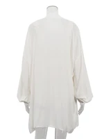 Marthaqiqi Casual Women Nightgowns Set V-Neck Sleepwear Long Sleeve Robe Underwear Shorts White Loose Ladies Pajama 3 Piece Suit - Image 5
