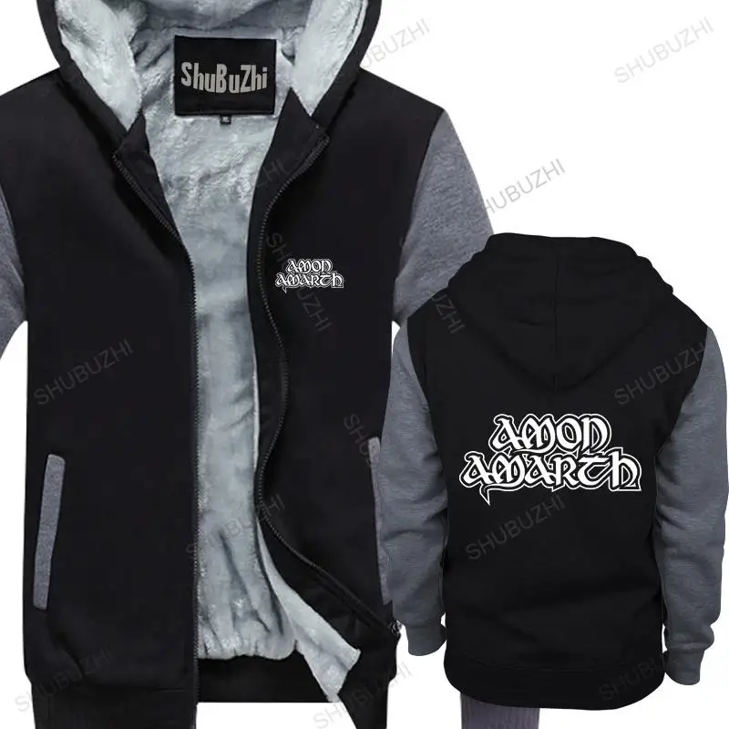 

men winter warm black hoody Amon Amarth male thick hoodies euro size fleece hoody male warm coat drop shipping
