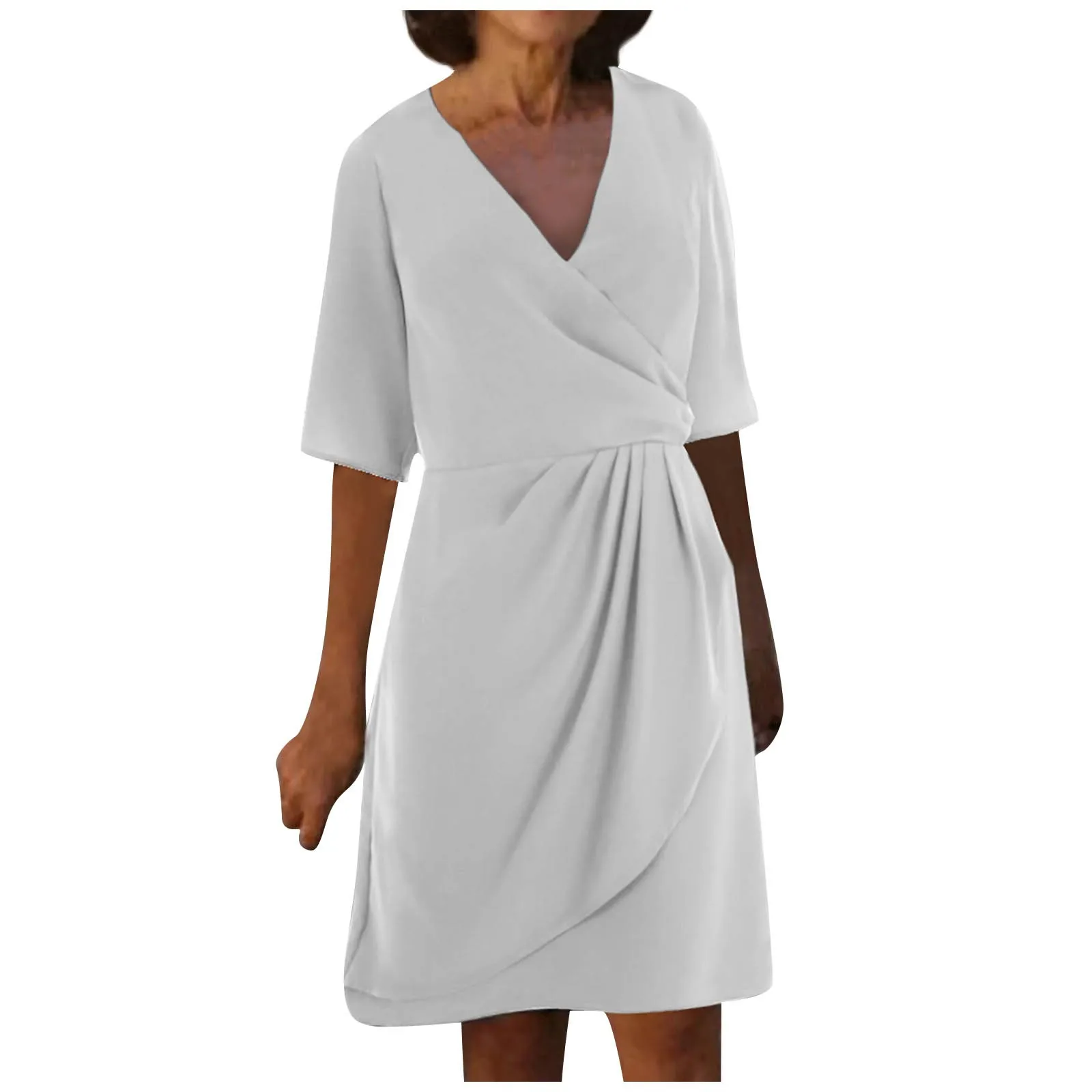 

Women'S Casual Long Summer Sun Dresses Long Sleeve V-Neck Flowy A Line Pleated Maxi Cocktail Dress Summer Dress Women 2023 Women
