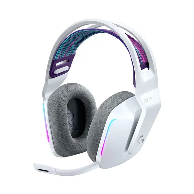Logitech G733 LIGHTSPEED Wireless RGB Gaming Headset RGB DTS    Surround Sound Ultra-light Headphone For Computer Gamers - AliExpress