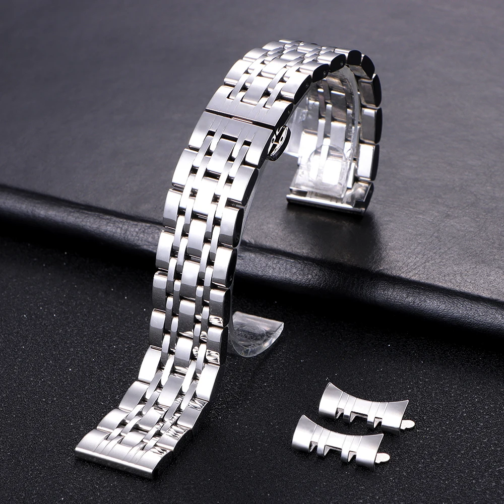 Elegant Solid Stainless Steel Watch Strap Bracelet Replacement