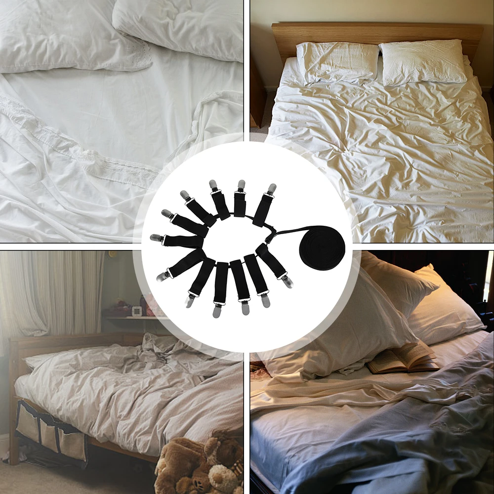 New Style Bed Sheet Holders Adjustable Elastic Mattress Cover Corner Holder Clip Bed Grippers Suspender Fasteners Straps 6