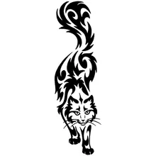 

Black/Silver Car Styling Fashion Funny Cartoon Decals Classic Pet Cat Car Sticker Accessories 6.1*20CM