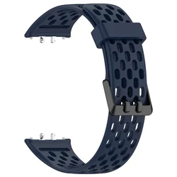 Breathable Silicone Sport Band for Smartwatches - Unisex (Midnight Blue)
