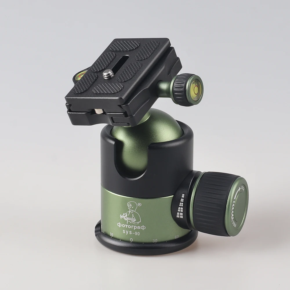 Tripod Ball Head 20KG Metal Heavy Duty Camera Tripod Ball Head with QR Quick Release Plate 1/4" Screw SYS-90