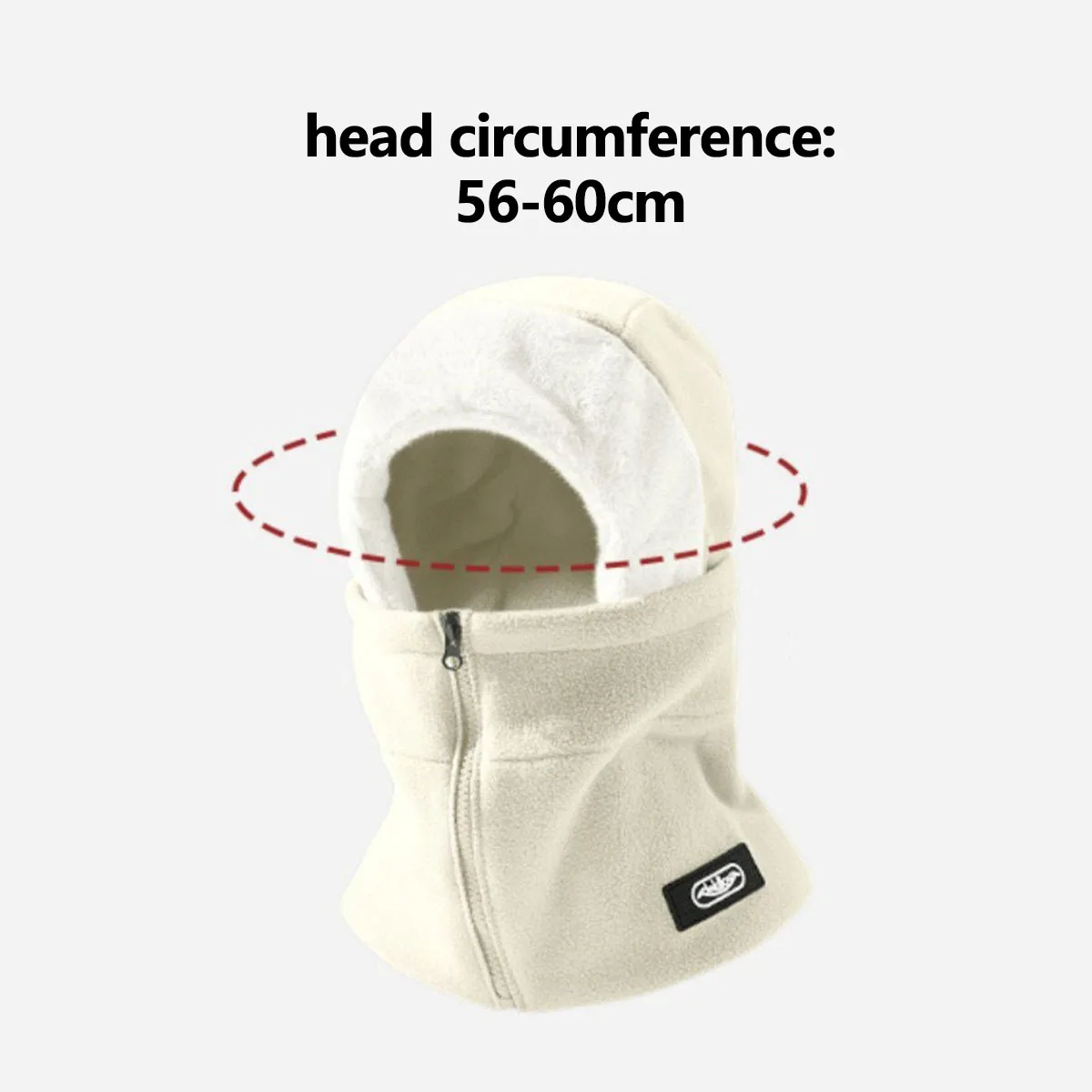 Soft Solid Color Cycling Windproof Cap Hood Thermal Winter Balaclava Drawstring Keep Warm Ski Mask Hat Women