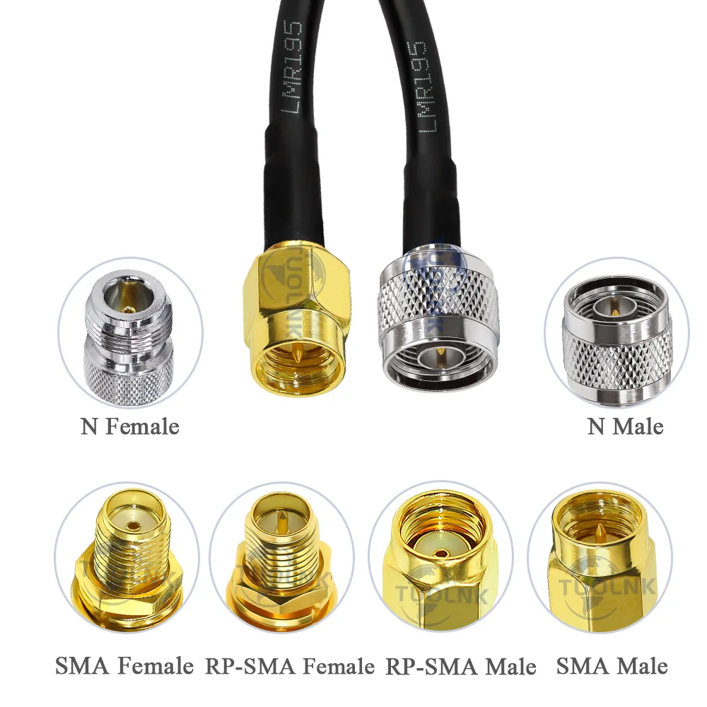 LMR195 Coaxial Pigtail Cable - N Male To N Male, RF Cable From USA-CA Seller