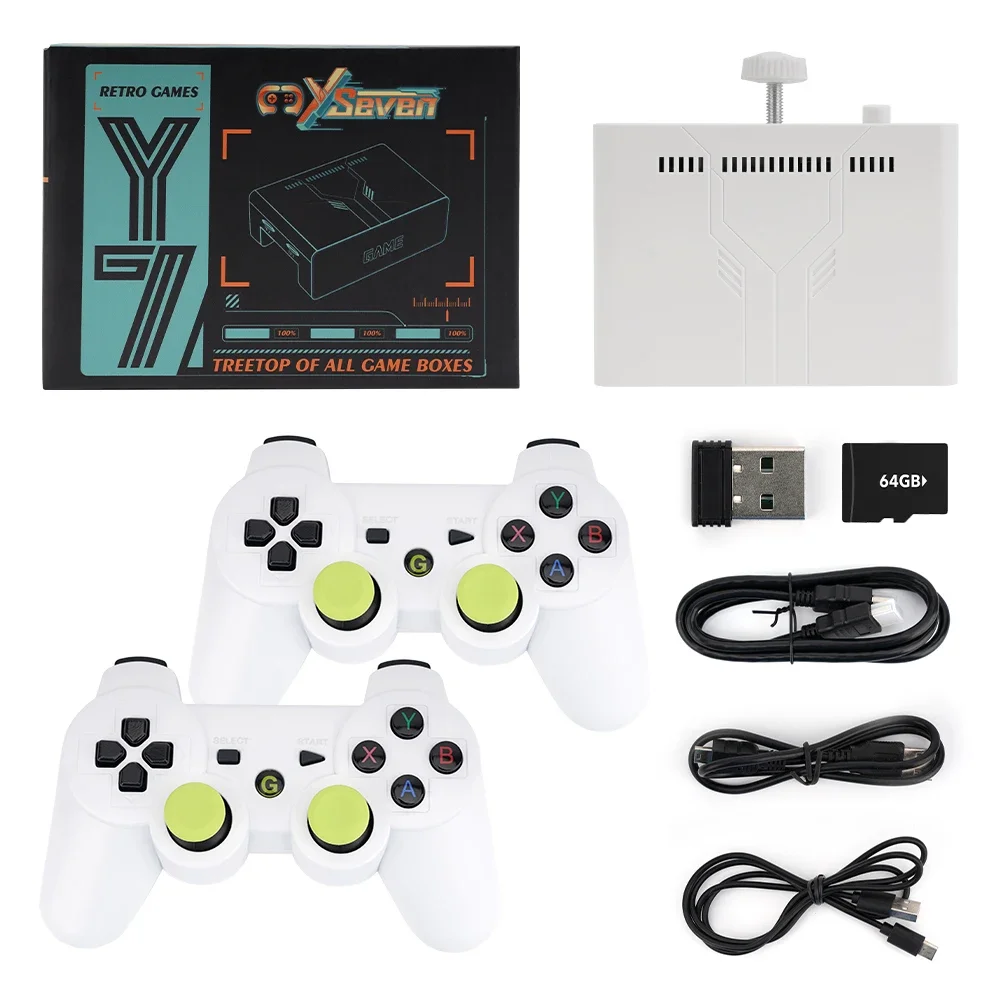 Video Game Console Game Console Game Console Kit Y7 Video Game Console Linux System 256G Built 12000 Games Rechargeable Wireless Handle Low Latency Connection Player Gift