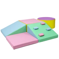 Foam Climbing Blocks for Toddlers and Preschoolers - Soft Climbing Indoor Set - Active Play Set for Climbing, Crawling 5PCS 1