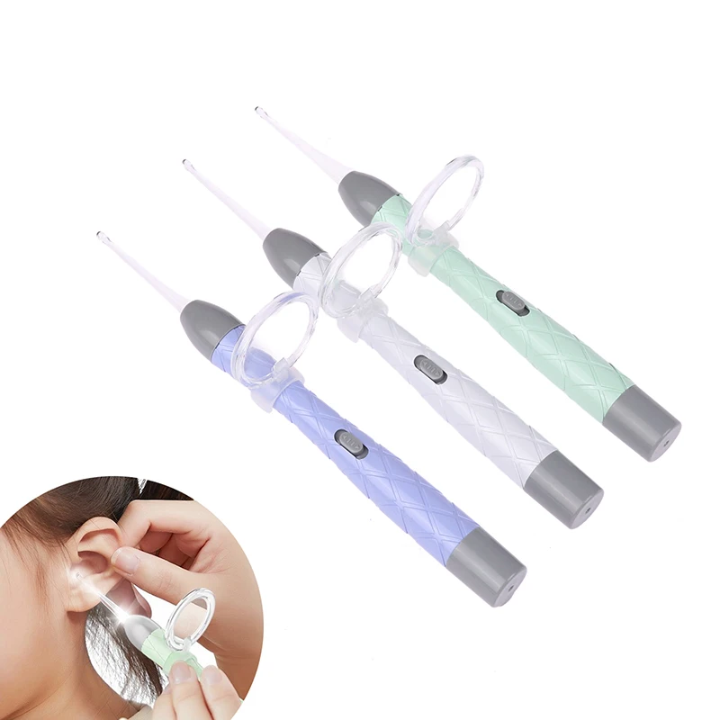 Ear Cleaning Tool Ear Picker With Light Ear Cleaner Wax Removal USB Rechargeable Ear Wax Remover Set Portable 3