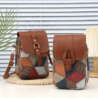 New trendy fashion single shoulder crossbody women's bag multi-layer retro texture single shoulder crossbody bag large capacity