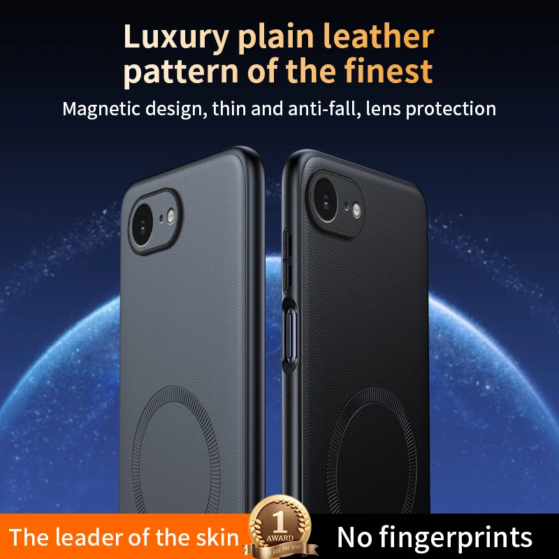 Für iPhone 17e Hülle Magnetische Leder-Schutzhülle für iPhone 17e 16e Anti-Fingerabdruck Rutschfeste PC+TPU-Hülle – Detail 24