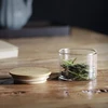 Mini Small Empty Tea Cans Organizer For Loose Tea Clear Glass Vial Storage Bottle Mason Spice Jars With Bamboo Lids Wholesale 3