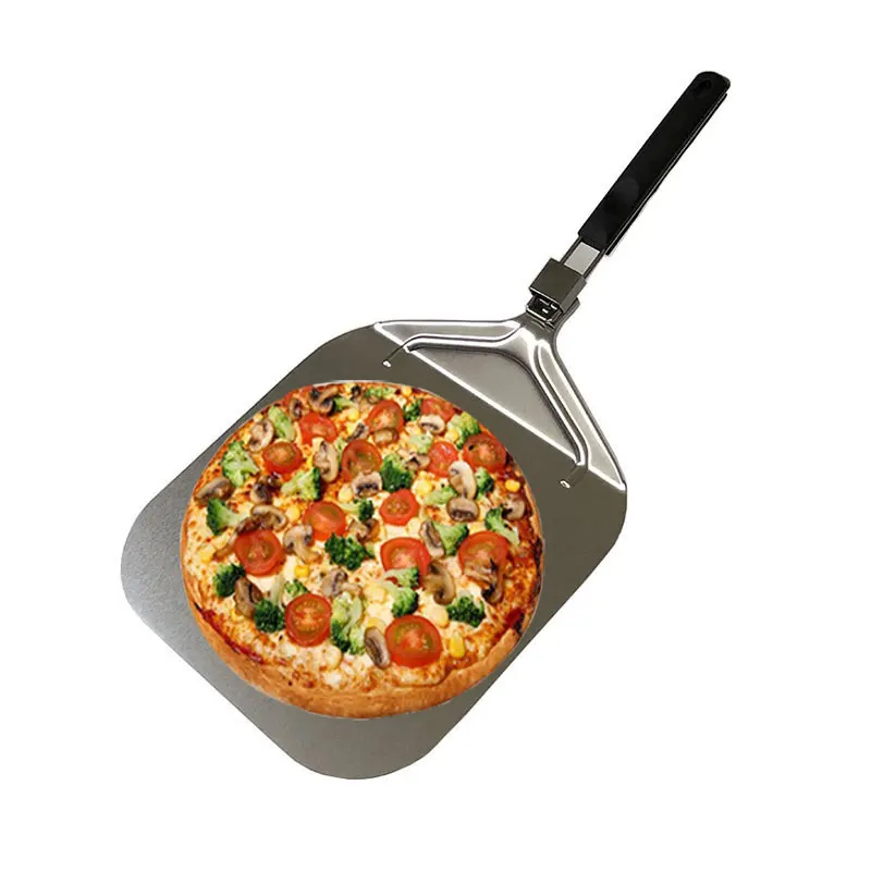 

10 12 inch Big long Aluminum Paddle Spatula Nonstick Round Pizza Shovel Peel With Long Handle Accessorie Pizza Pan Baking turner