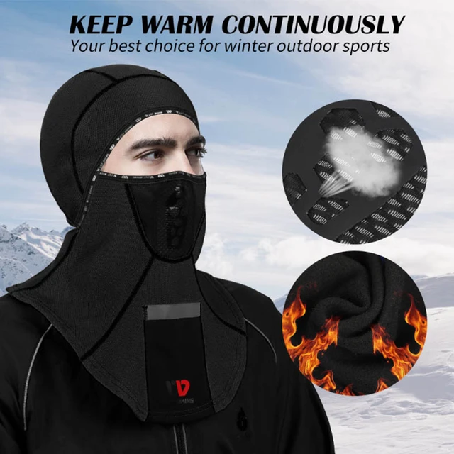 Masque de Moto thermique en polaire pour hommes et femmes, cagoule  coupe-vent d'hiver pour le Ski, garde au chaud - AliExpress