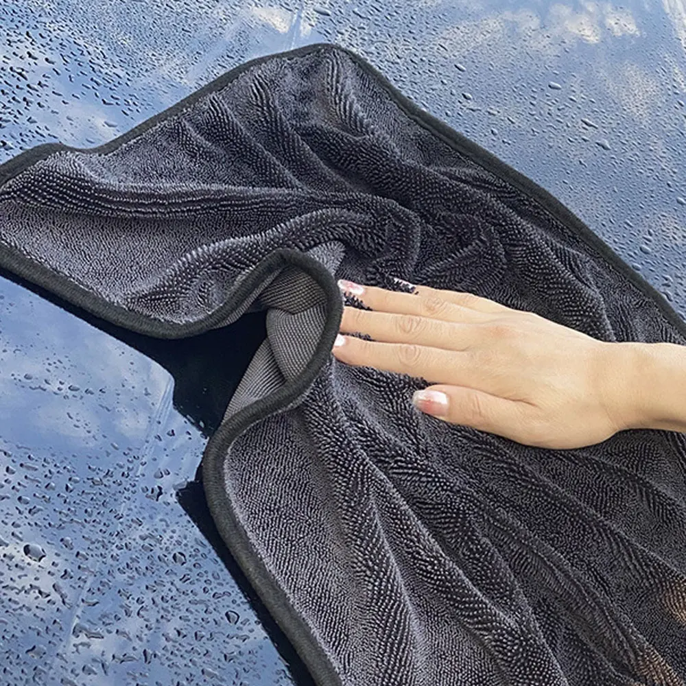 4 Sizes Shiny Bath Drying Towel, Shiny Wipes Bath Drying Towel Microfiber Twist Car Wash Towel Professional Car Cleaning