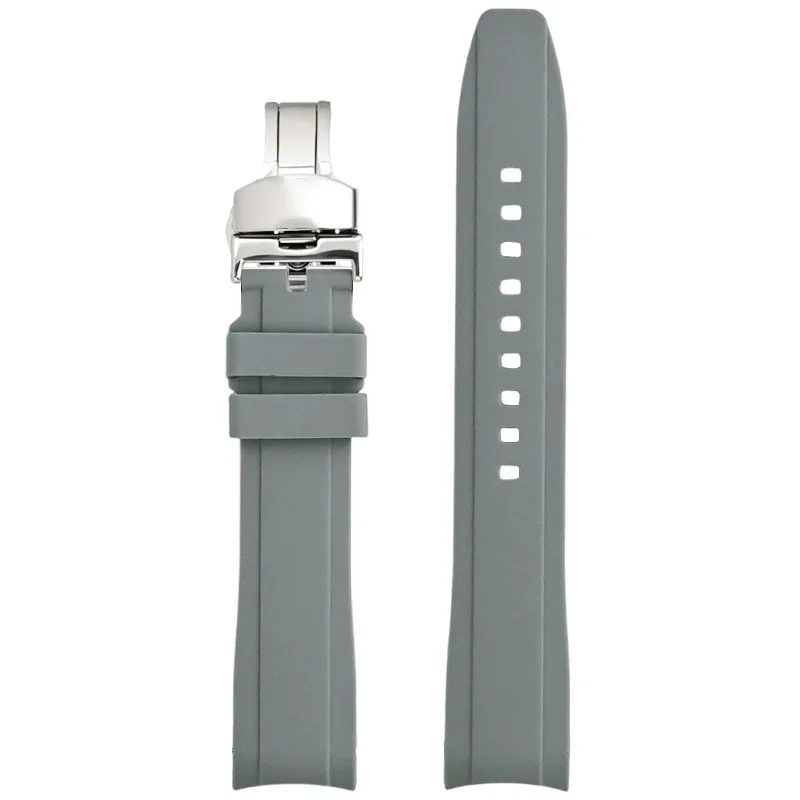 High Tensile Silicone Strap with Universal Curved End and Butterfly Buckle