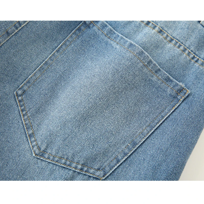 MUJER 2025 Women's Jeans Blue Baggy Jeans for Women High Waist Mom Jeans Woman Wide Leg Denim Pants Woman Jeans Summer Trousers - 6