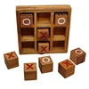 Tic Tac Toe Wood XO Chess Board Game 3D Puzzle Brain Teaser Fun Logic Challenges Adults Children Educational Toys 6