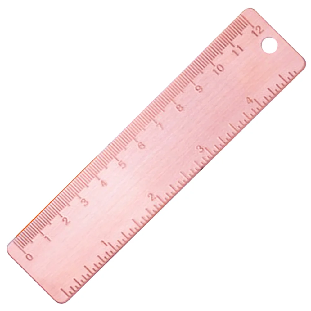 

Copper Multi-function Straight Students Measuring Rulers Convenient Student Portable Metal Multi-function Straight Students