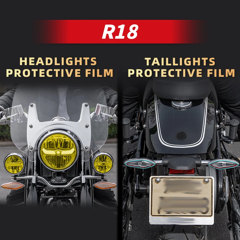 Use For BMW R18 Motorcycle Lamp A Set Of Headlight And Taillight TPU Waterproof Scratch Proof Transparen Protection Film led floodlight induction style 10w 30w 50w 100w motion sensor ip65 cold white light 6000k human body induction water proof lamp